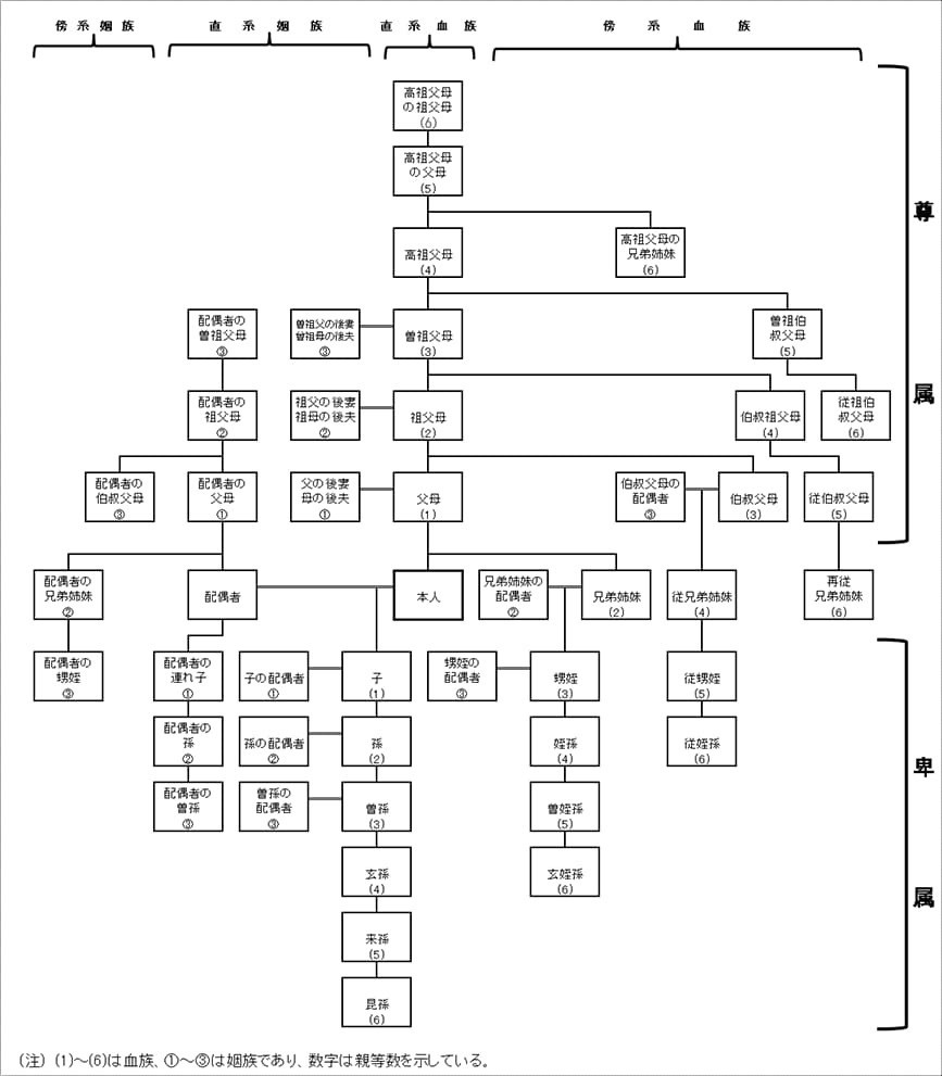 親族の範囲図