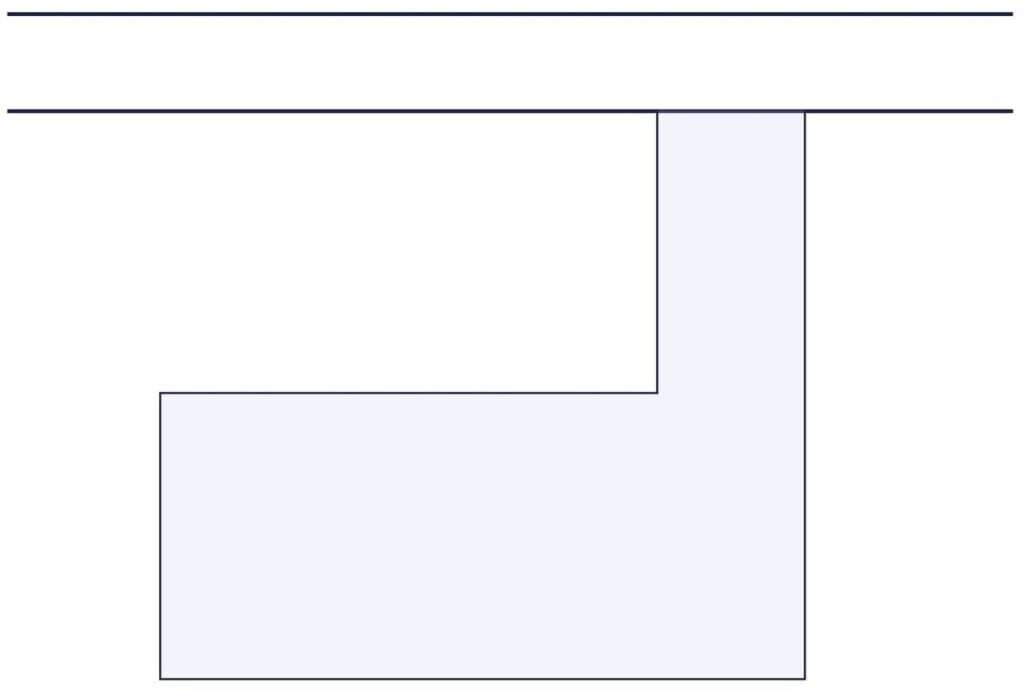 間口狭小・奥行長大の不整形地の図