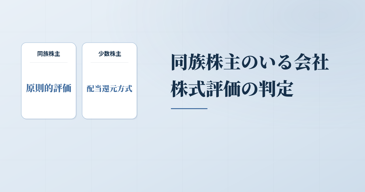 判定フローチャート】同族株主のいる会社の非上場株式の評価方法